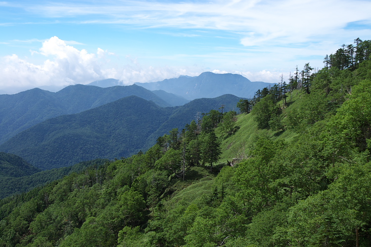 IMGP8858.jpg - 皇海山の真後ろに富士山が見えた。